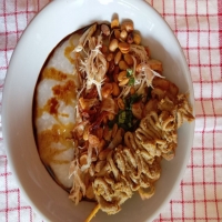 Bubur Ayam + Sate Usus/Ati/Ampela