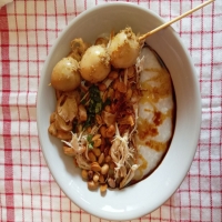 Bubur Ayam + Sate Telor
